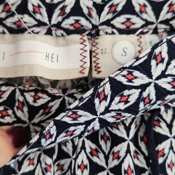 ANTHRO | Hei Hei Lounge Pants Piped  navy rayon sz S - Picture 7 of 7